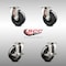 Service Caster 4 Inch 316SS Soft Rubber Wheel Swivel Top Plate Caster Brakes SCC, 2PK SCC-SS31620S414-SRS-2-TLB-2 - alternate 3